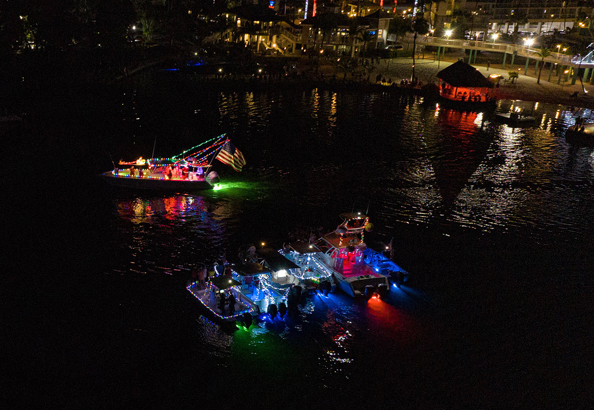 LIGHTED BOATS ILLUMINATE KEY LARGO’S BLACKWATER SOUND DEC. 10