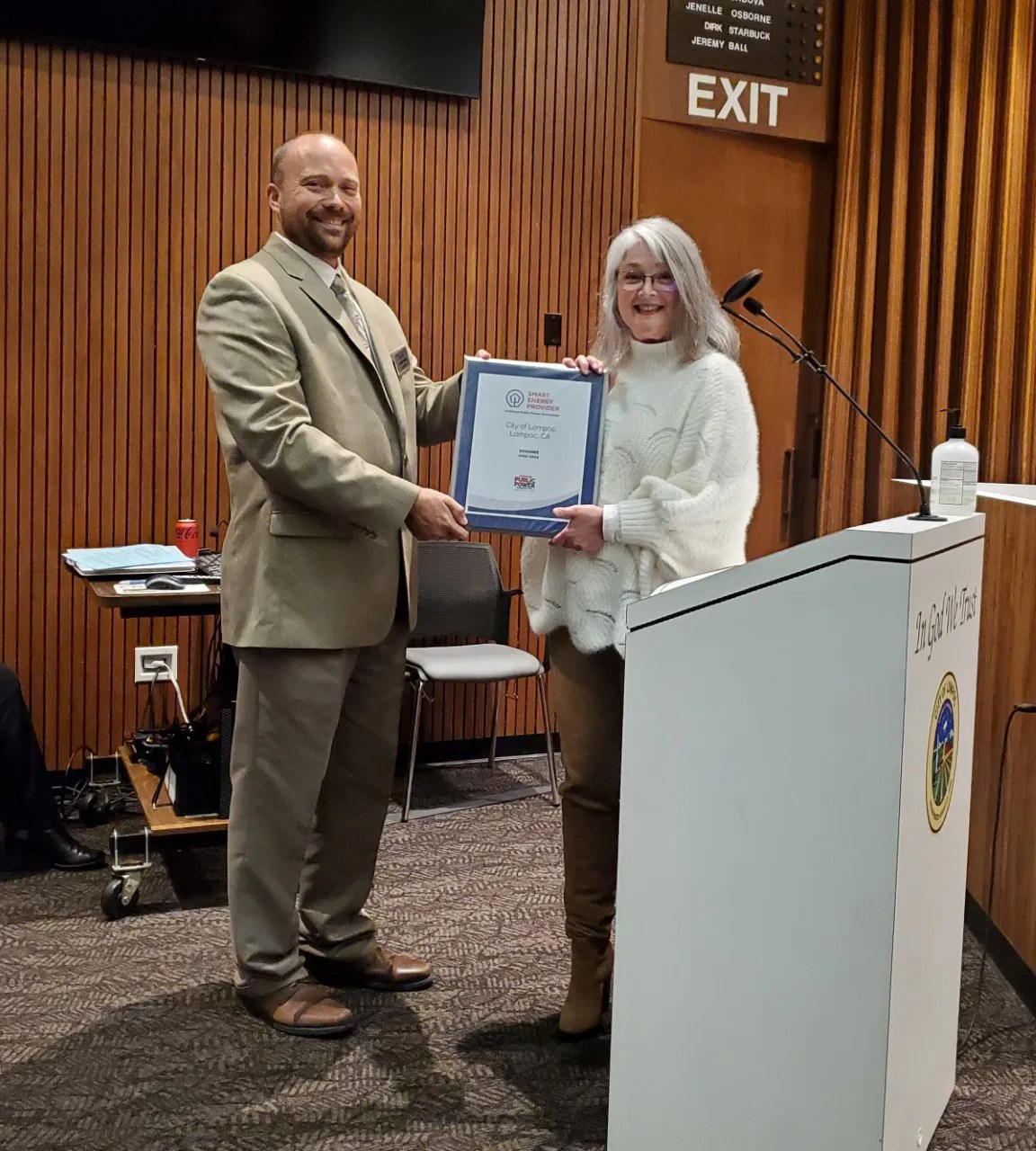 Lompoc Electric Division receives national designation for energy