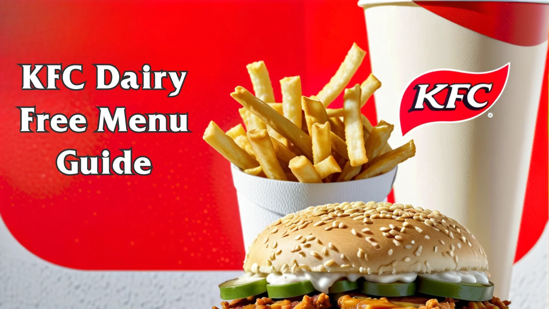 KFC Dairy Free Menu Guide 100 Dairyfree Items