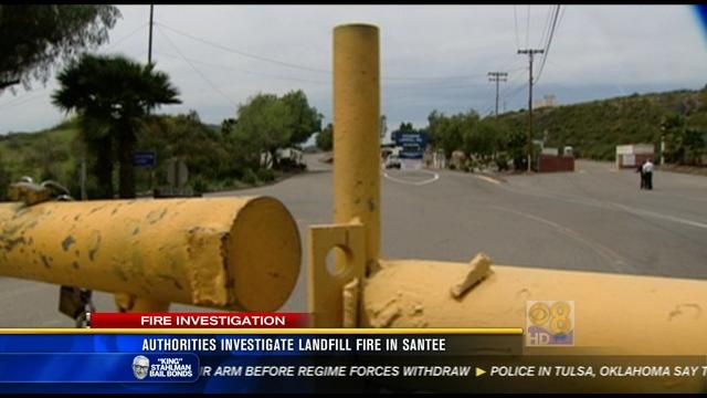 Authorities investigate landfill fire in Santee CBS News 8 San