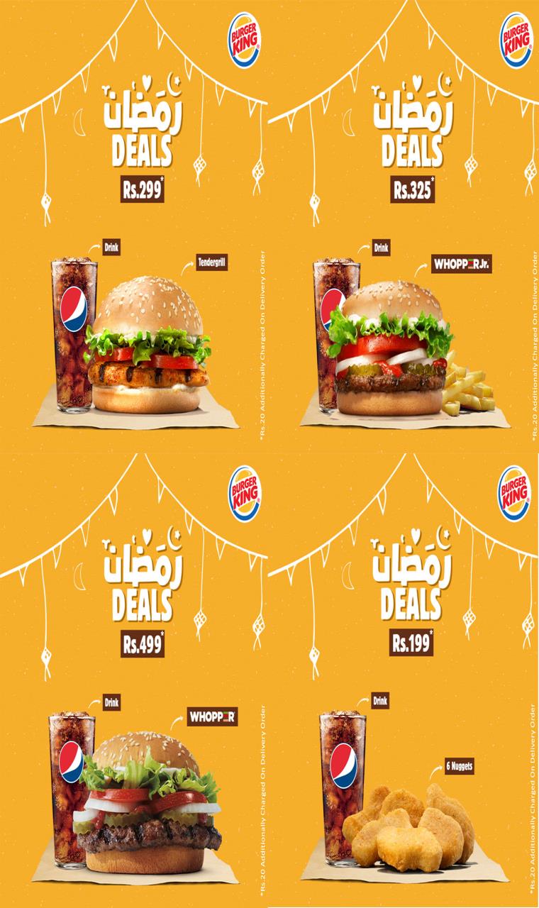 Burger King Karachi Ramadan Iftar Deal 2019
