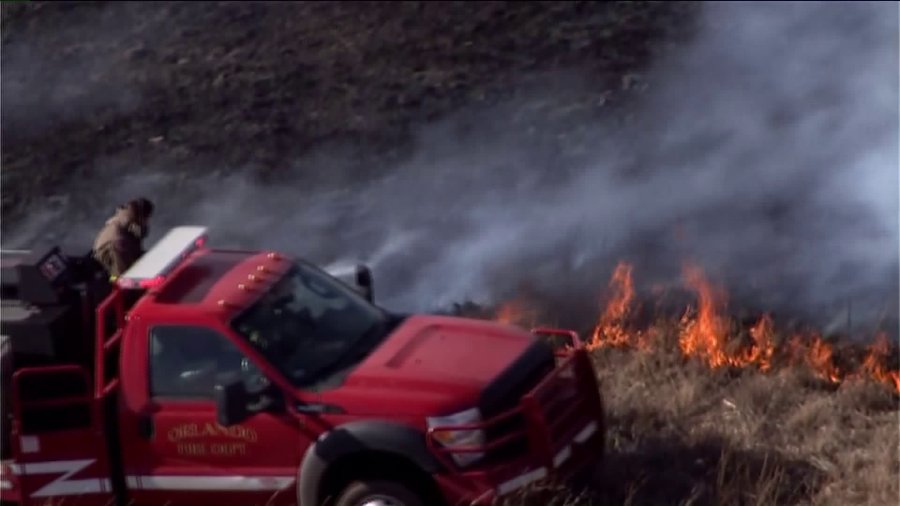 Multiple fire crews battle fire near Mulhall Oklahoma City