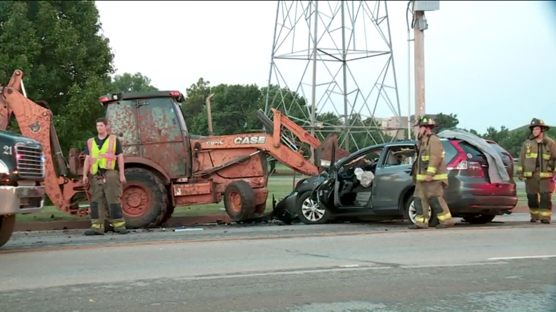 One person hospitalized after crashing headon into tractor in N.W