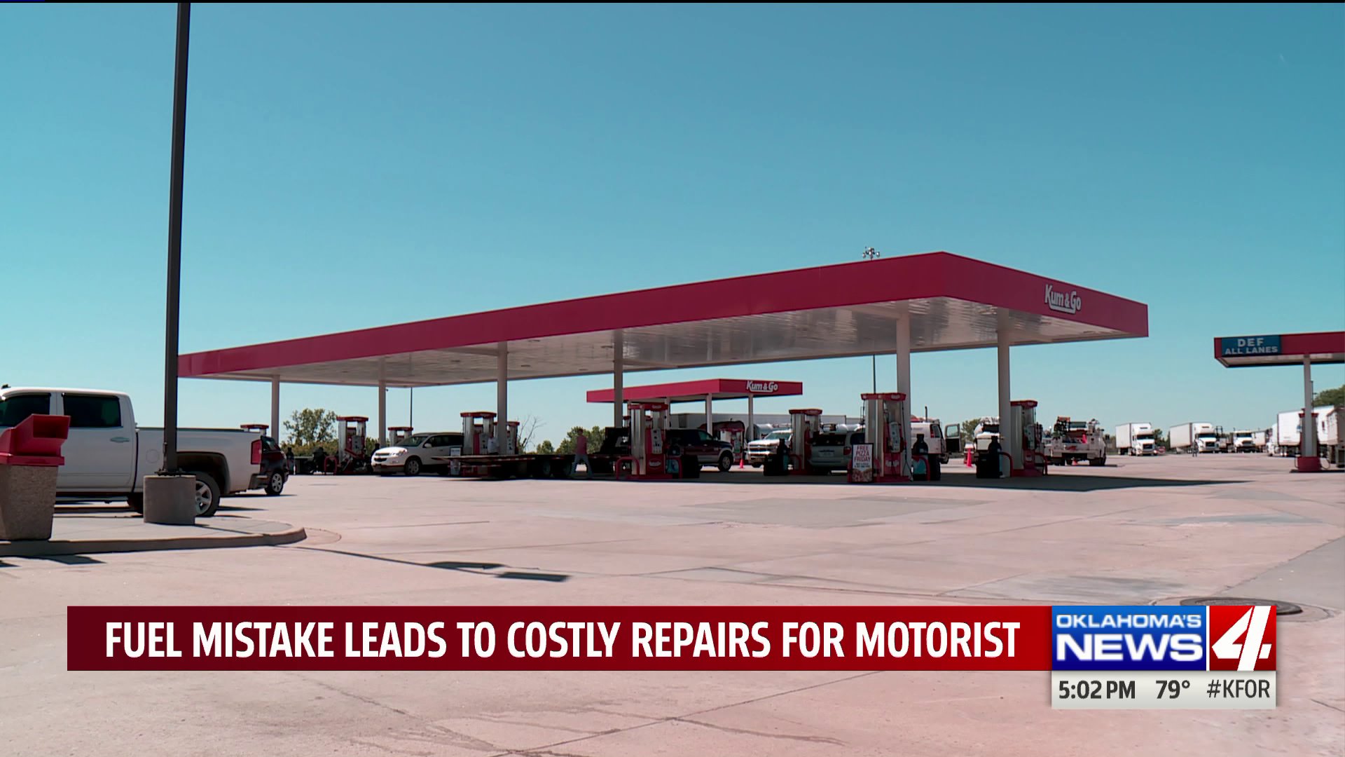 Fuel mixup at Oklahoma gas station leaves costly repair for driver