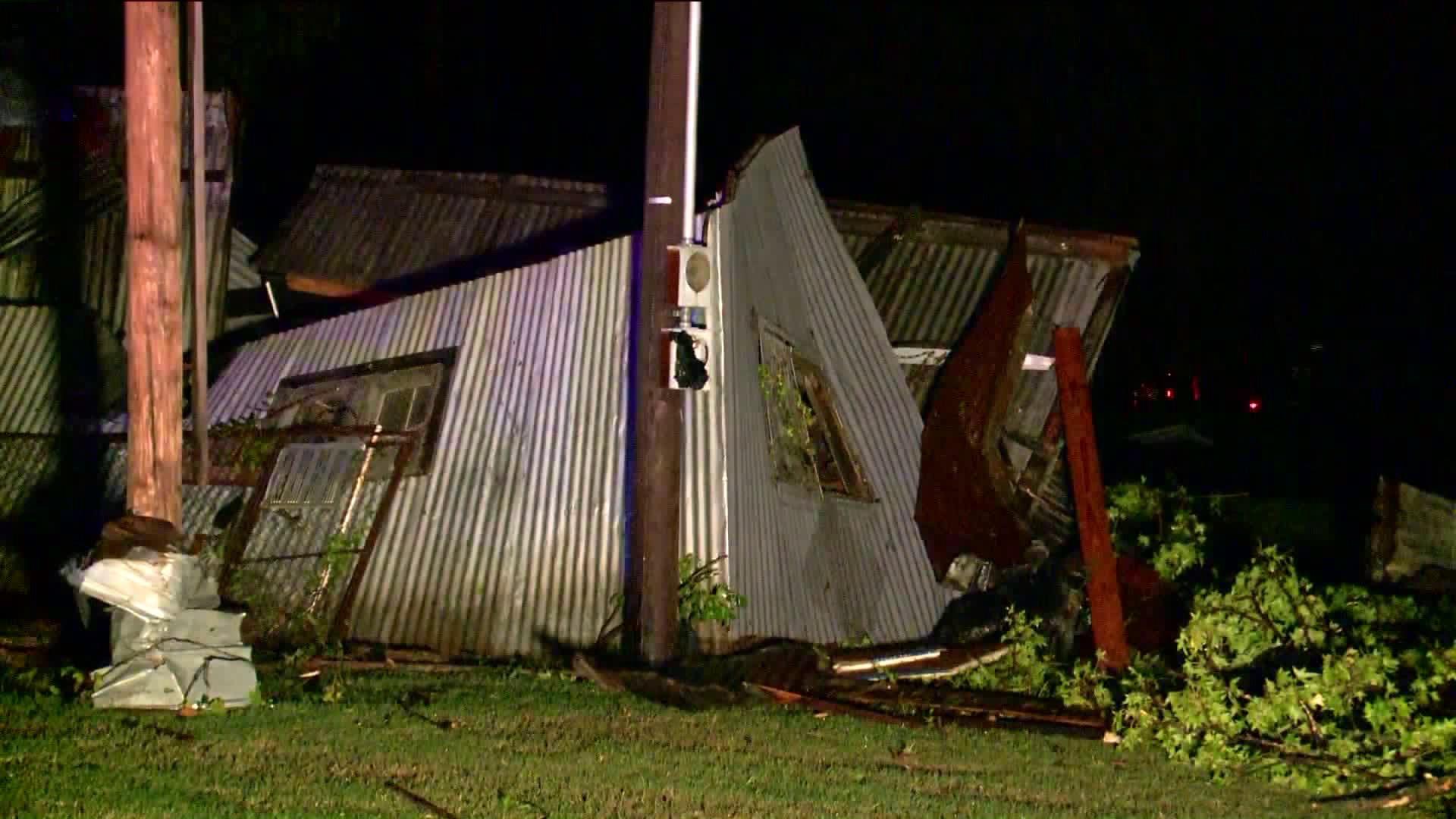 Fairfax community cleaning up after possible tornado hits town KFOR