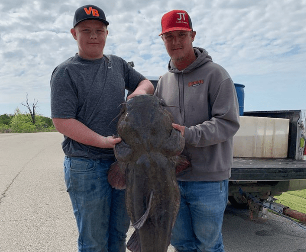 Whopping 72pound flathead catfish caught on trotline in