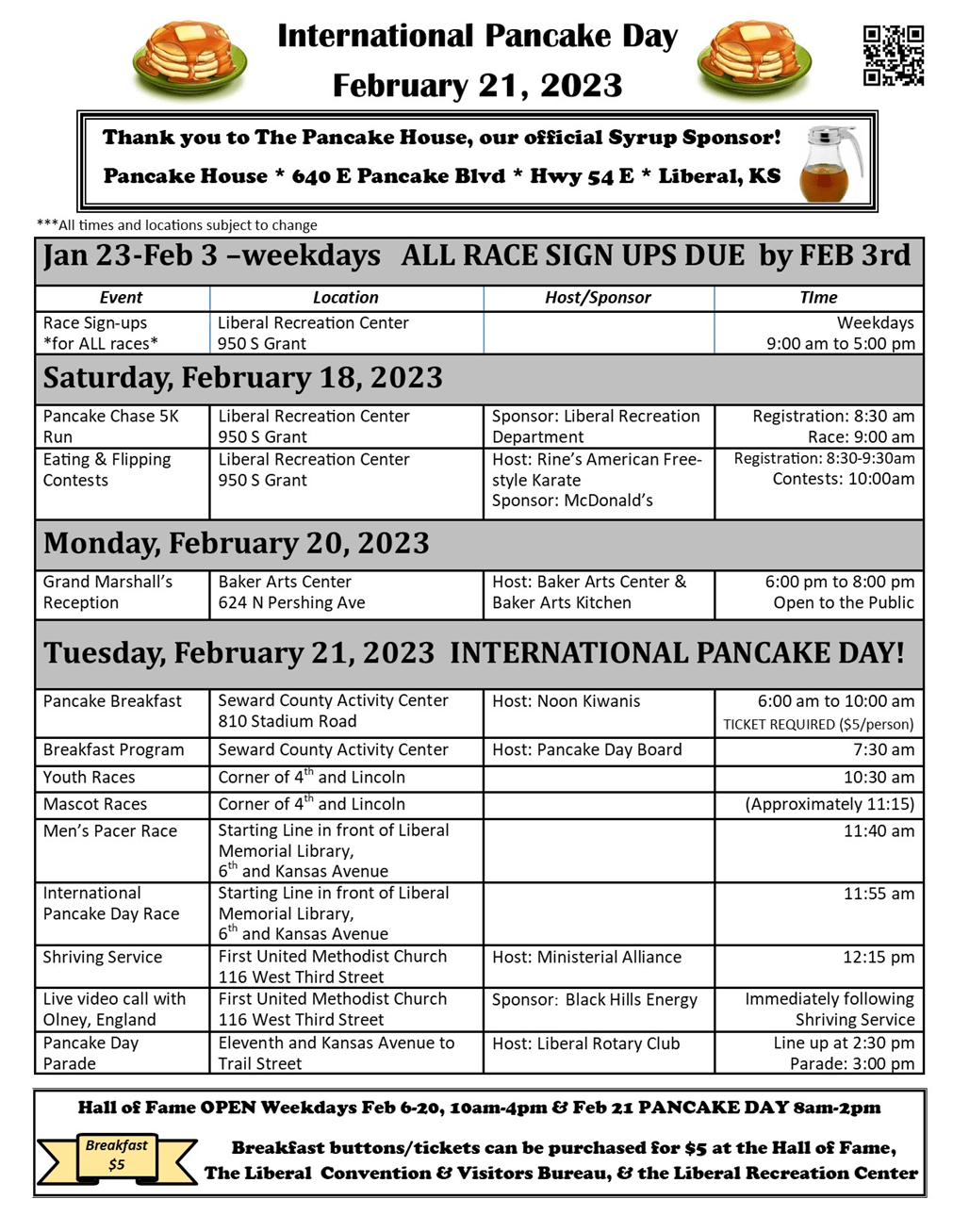 Liberal Celebrates 74th International Pancake Day KFRM Radio 550 AM