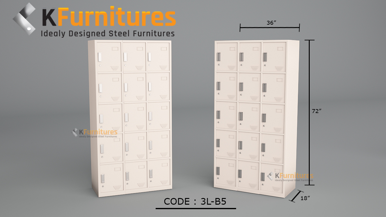 Locker, 15 Door (3LB5) Premier Steel Furniture Manufacturer Pakistan