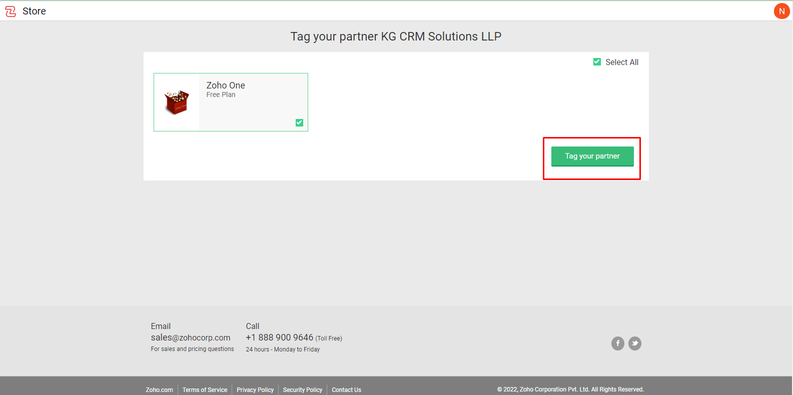 Tag Your Zoho Partner CRM IT solutions