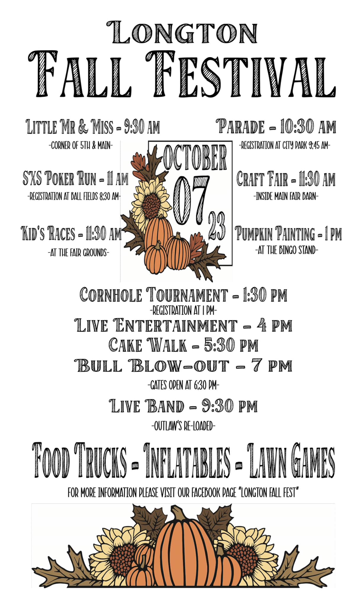 Longton Fall Festival and Smitty's Bull BlowOut this Weekend