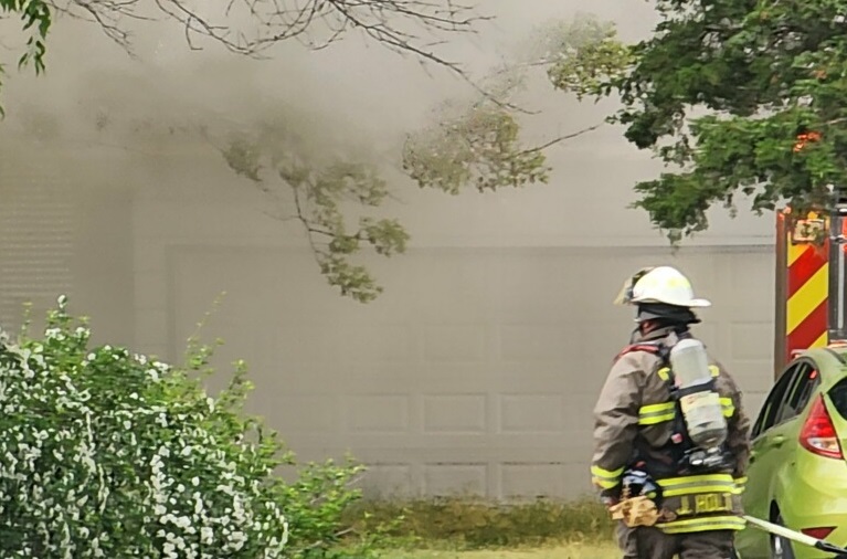 Coffeyville Emergency Personnel Battling Fire In Coffeyville