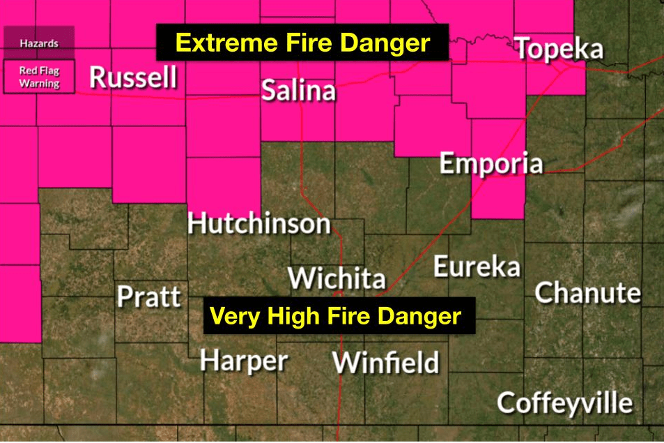 Fire Danger Today, Storms Possible Tomorrow