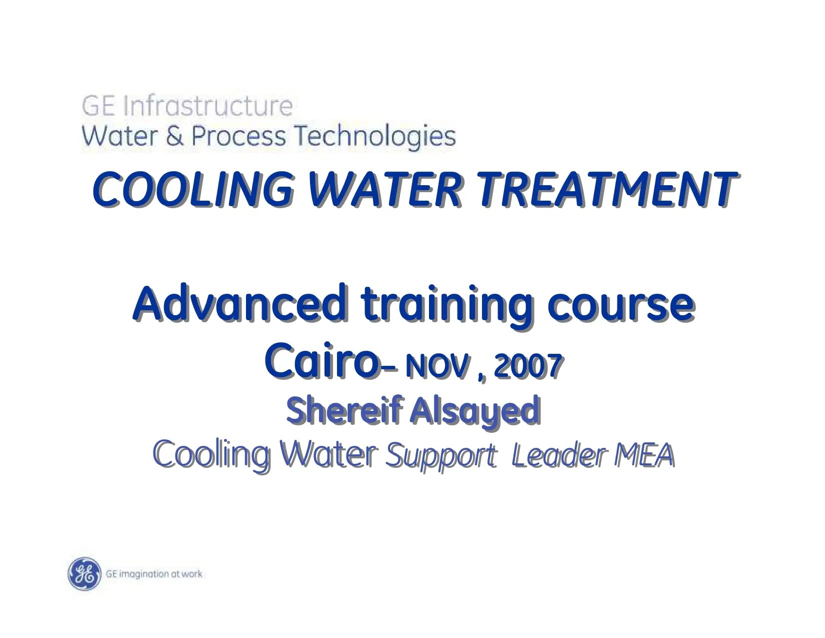 Cooling Water Treatment Advanced Training Course AquaEnergy Expo