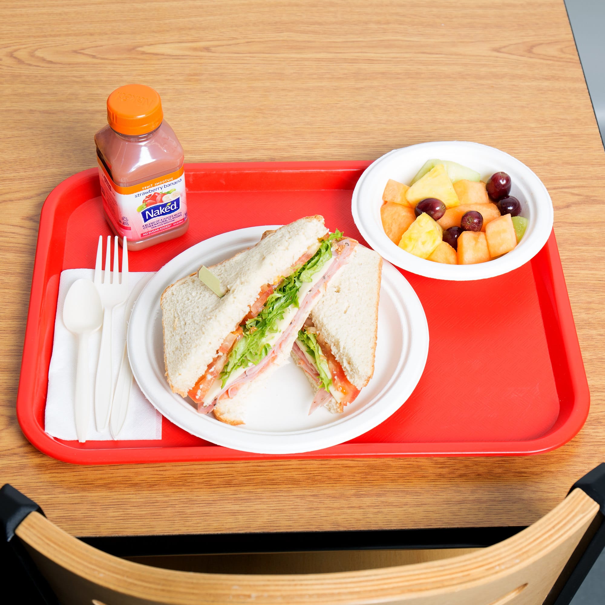 Plastic Fast Food Tray Red KH Hospitality Imports