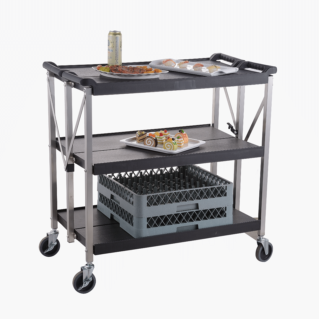 KH Foldable Trolley Small Black - KHA Hospitality Importers