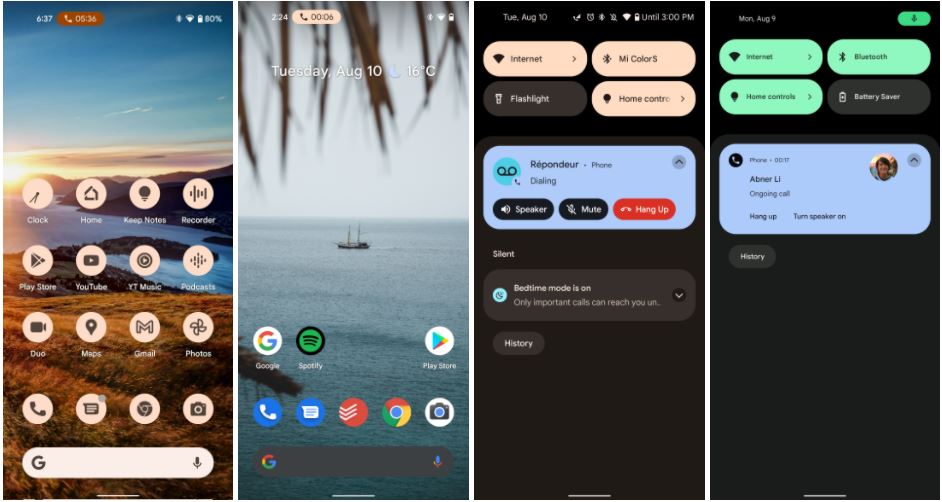نظام Android 12 يبدأ بإظهار أيقونة “المكالمة الجارية” في الشريط العلويّ