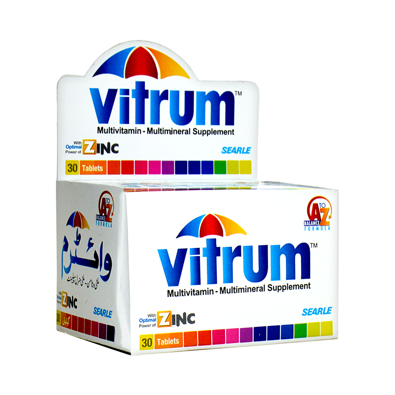 VITRUM TAB MULTI VITAMIN Pack Size X 30 Khalid Pharmacy Online