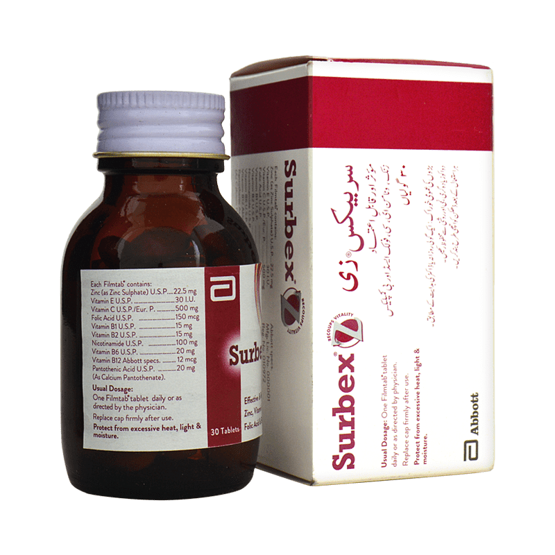 SURBEX Z TAB 1X30 Pack Size X 1 Khalid Pharmacy Online Pharmacy