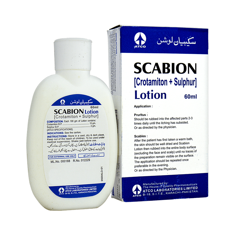 SCABION 60ML LOTION (ATCO) Pack Size X 1 Khalid Pharmacy Online
