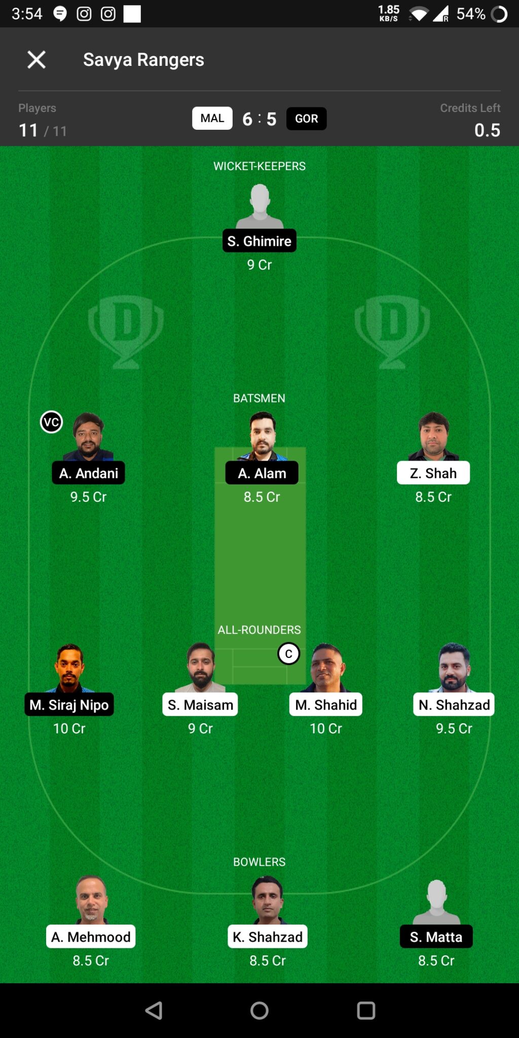 MAL vs GOR Dream11 Prediction Final Team By Expert ECS T10Portugal