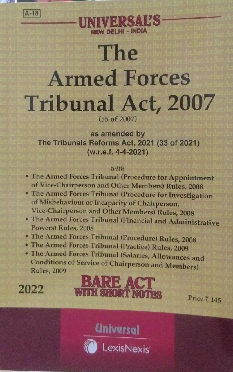 The Armed Forces Tribunal Act, 2007 (Universal’s LexisNexis) 2022 Buy