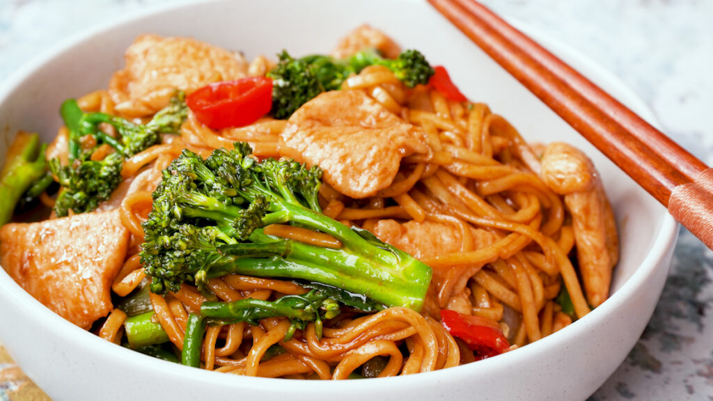 Chicken Broccoli Noodles Khin's Kitchen Noodle recipe