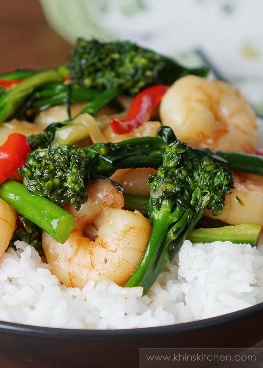 StirFry Prawns & Broccoli Khin's Kitchen Chinese Cuisine