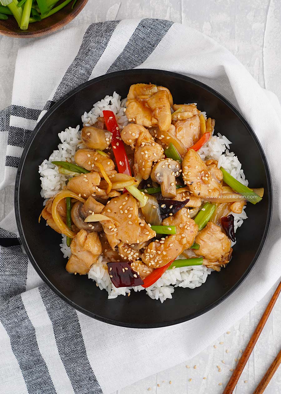 Chicken & Mushroom Stir Fry Khin's Kitchen Chinese Chicken Recipes