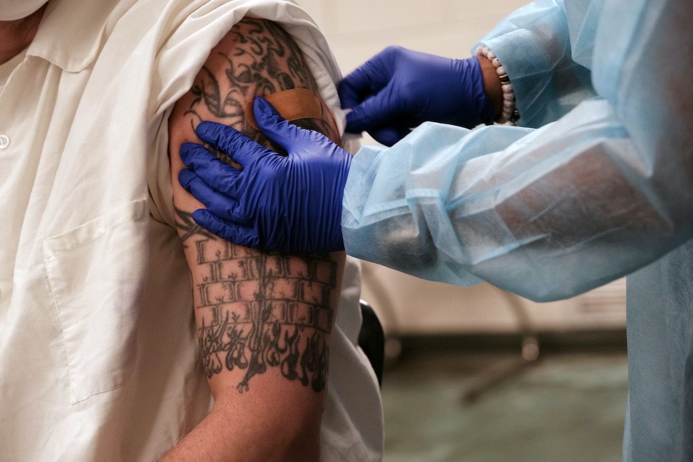 Most Inmates Have Had Their Covid Shots — But Their Guards Likely Haven