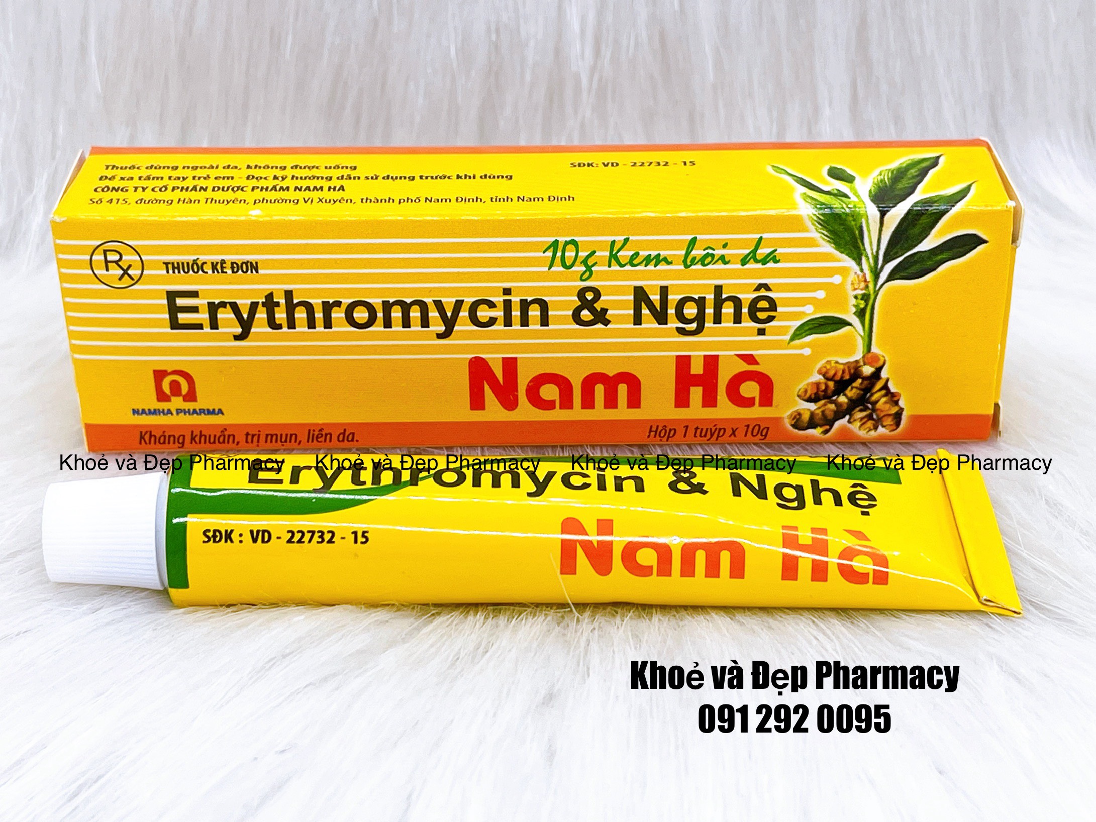 ERYTHROMYCIN & NGHỆ NAM HÀ Thuốc bôi điều trị nhọt, mụn trứng cá