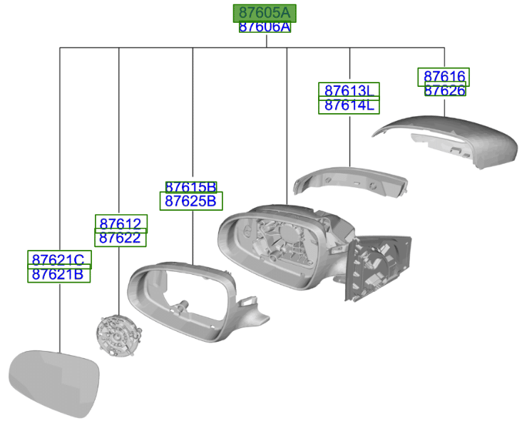 Kia Venga 20112019 Complete Wing Mirror Kia Parts Direct