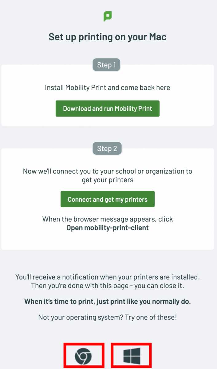Print with Mobility Print or  Print Karolinska Institutet
