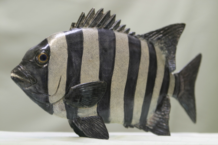 魚の木彫り 作品紹介