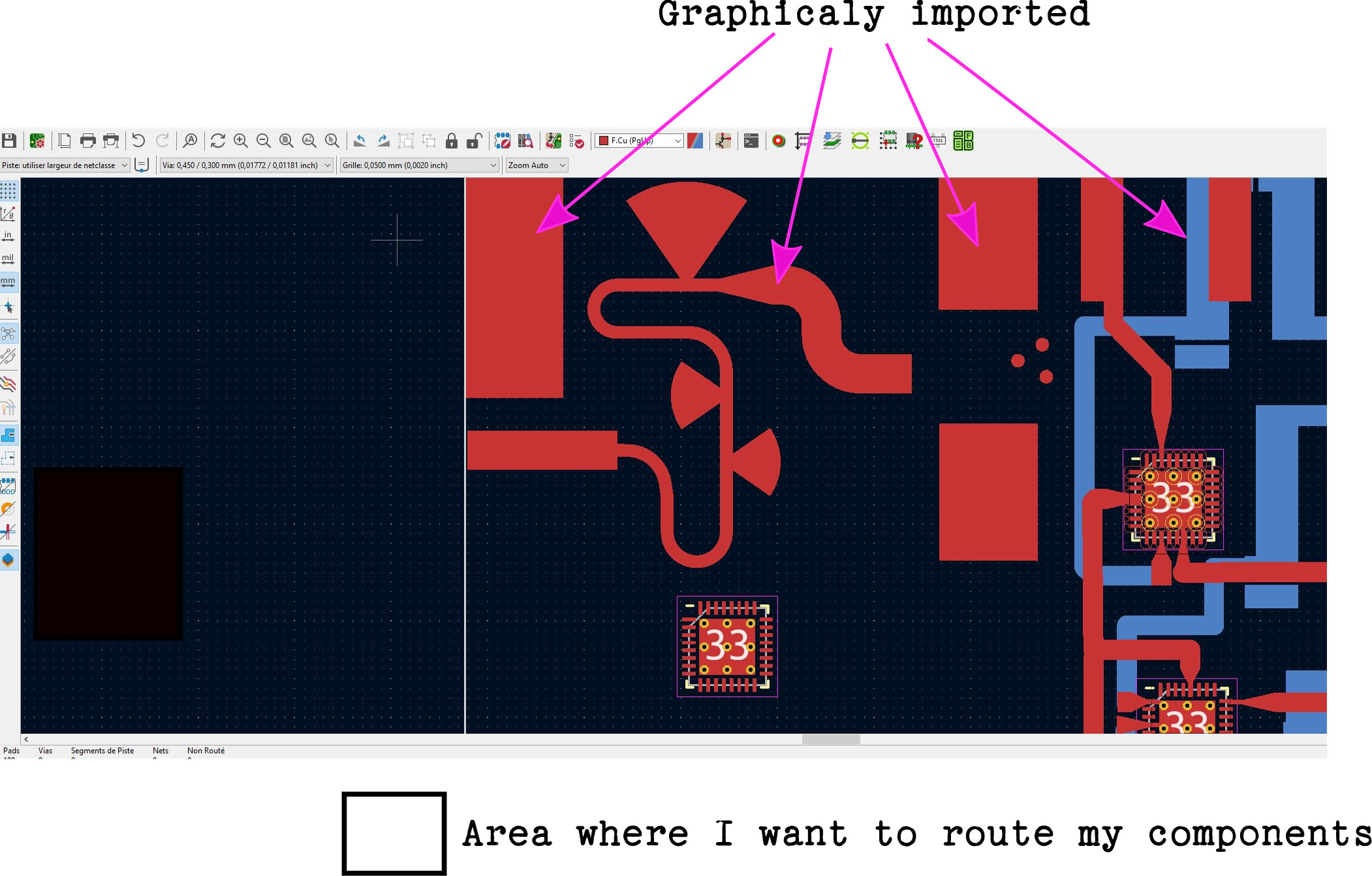 Assign NET to graphical imported shape KiCad 6.0 Layout KiCad.info