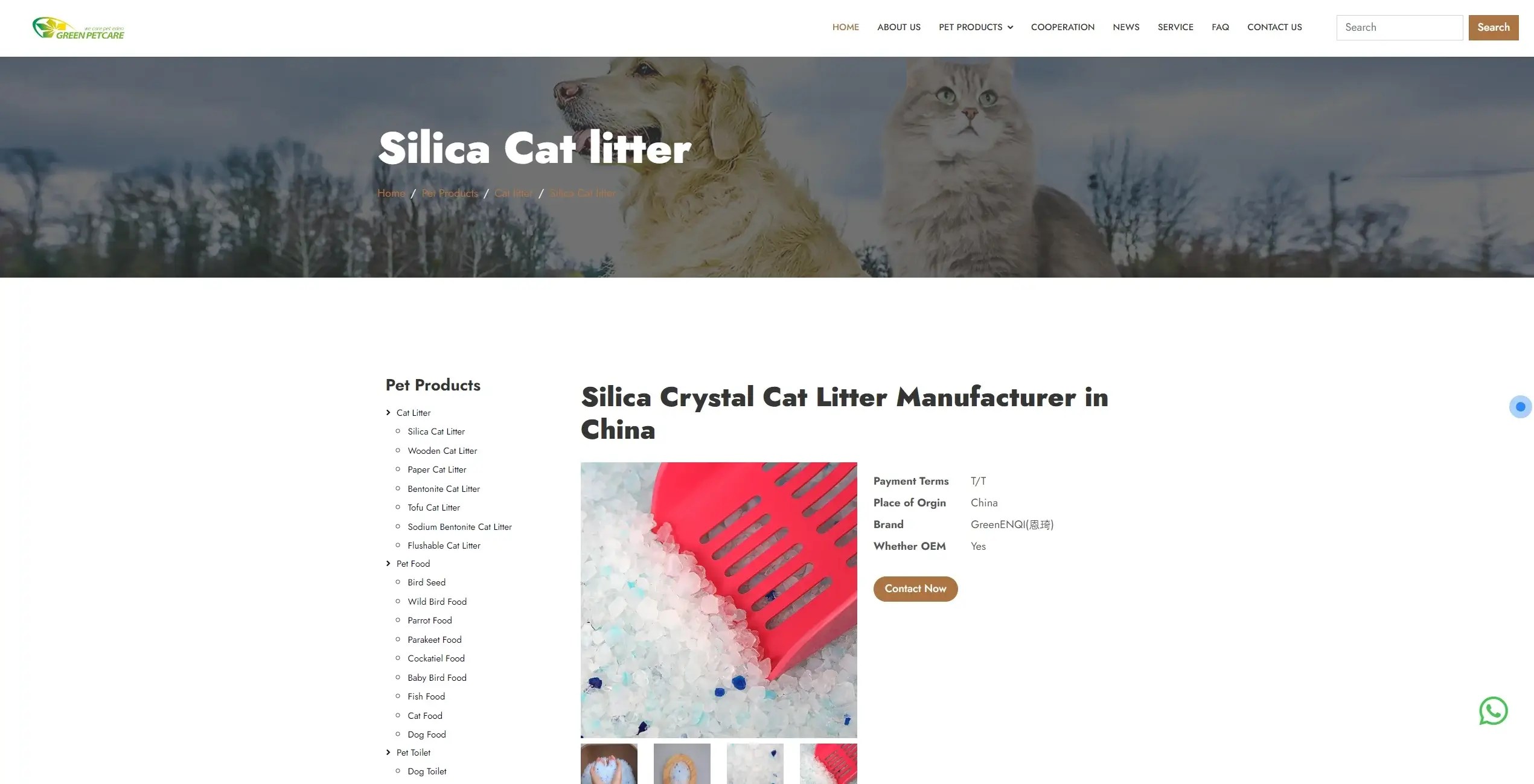 Top Crystal Silica Gel Cat Litter Manufacturers in China