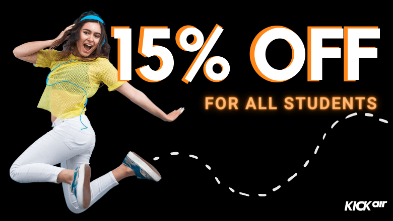 Student Discount 15 OFF Kick Air