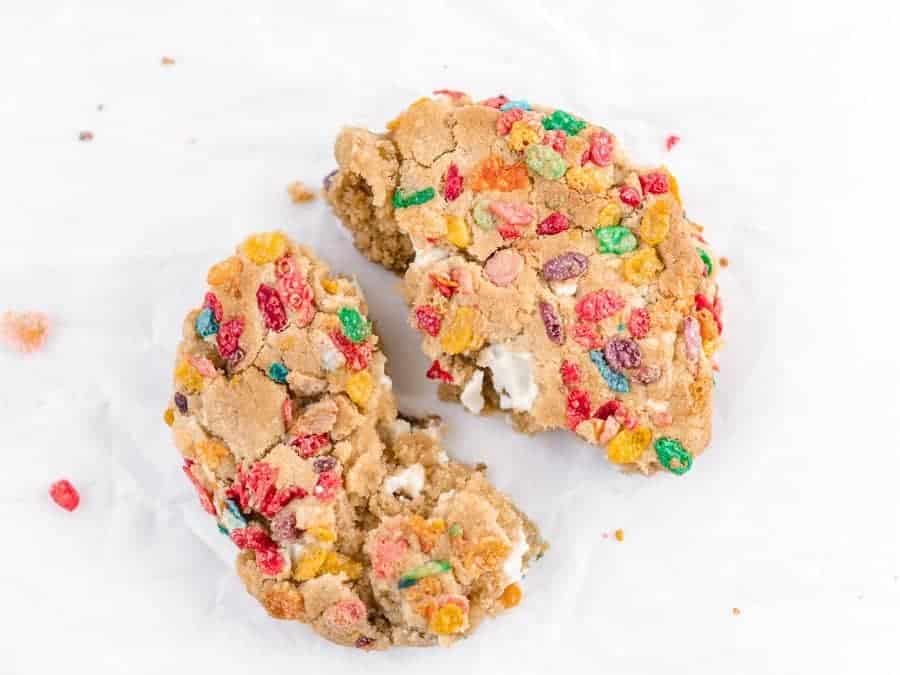 Fruity Pebbles Cookies with White Chocolate Chips Kickass Baker