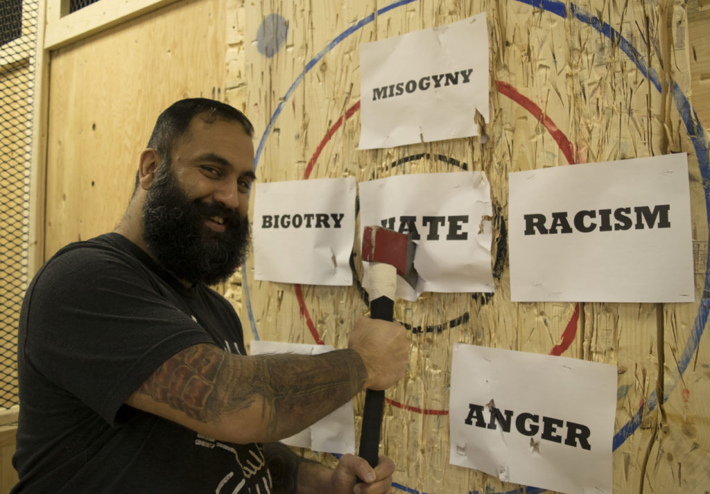 Nothing beats racism and hate like a razor sharp axe! Kicker