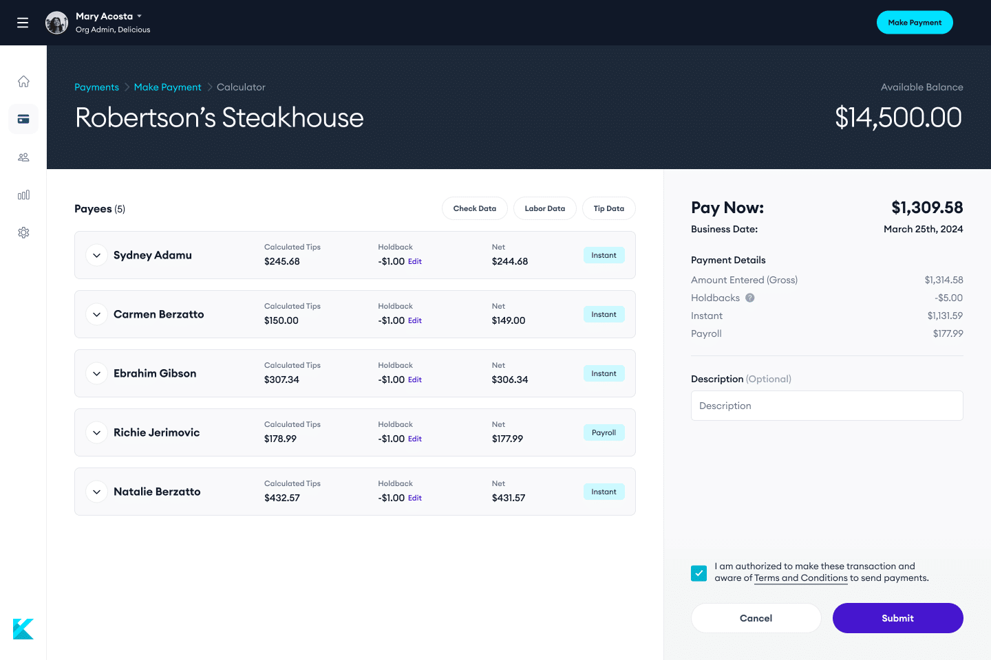 Tip Pooling Calculator for Restaurants Kickfin