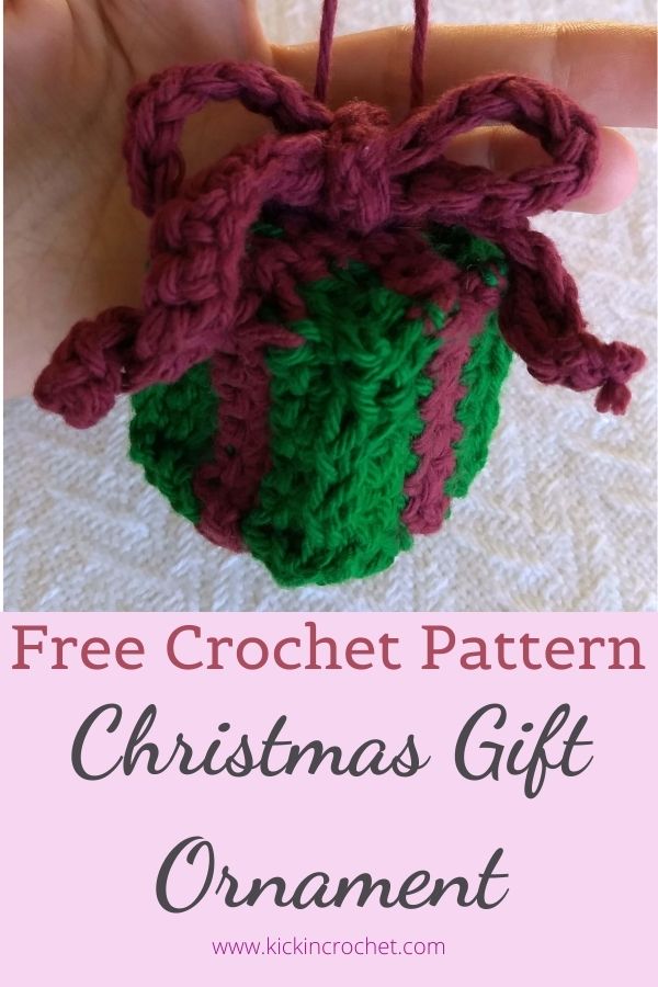 Christmas Gift Crochet Ornament Free Pattern with Video Kickin Crochet