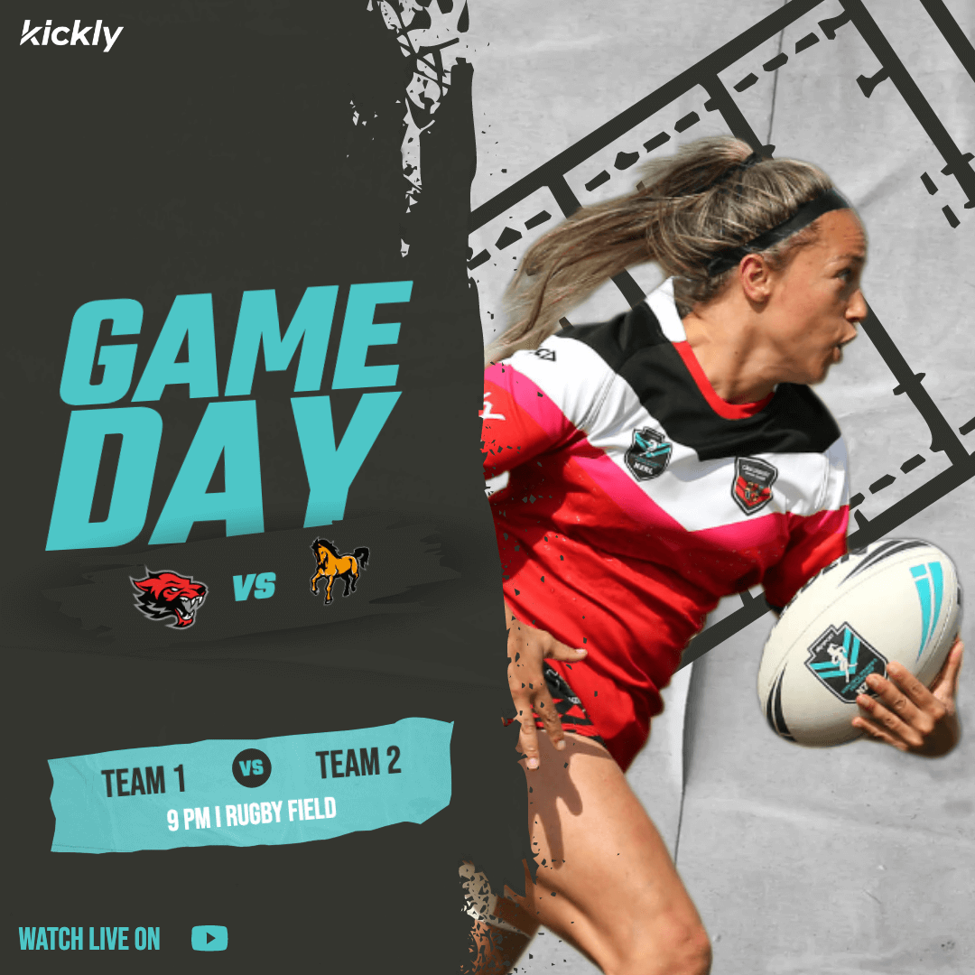Women`s Rugby Gameday Design Kickly