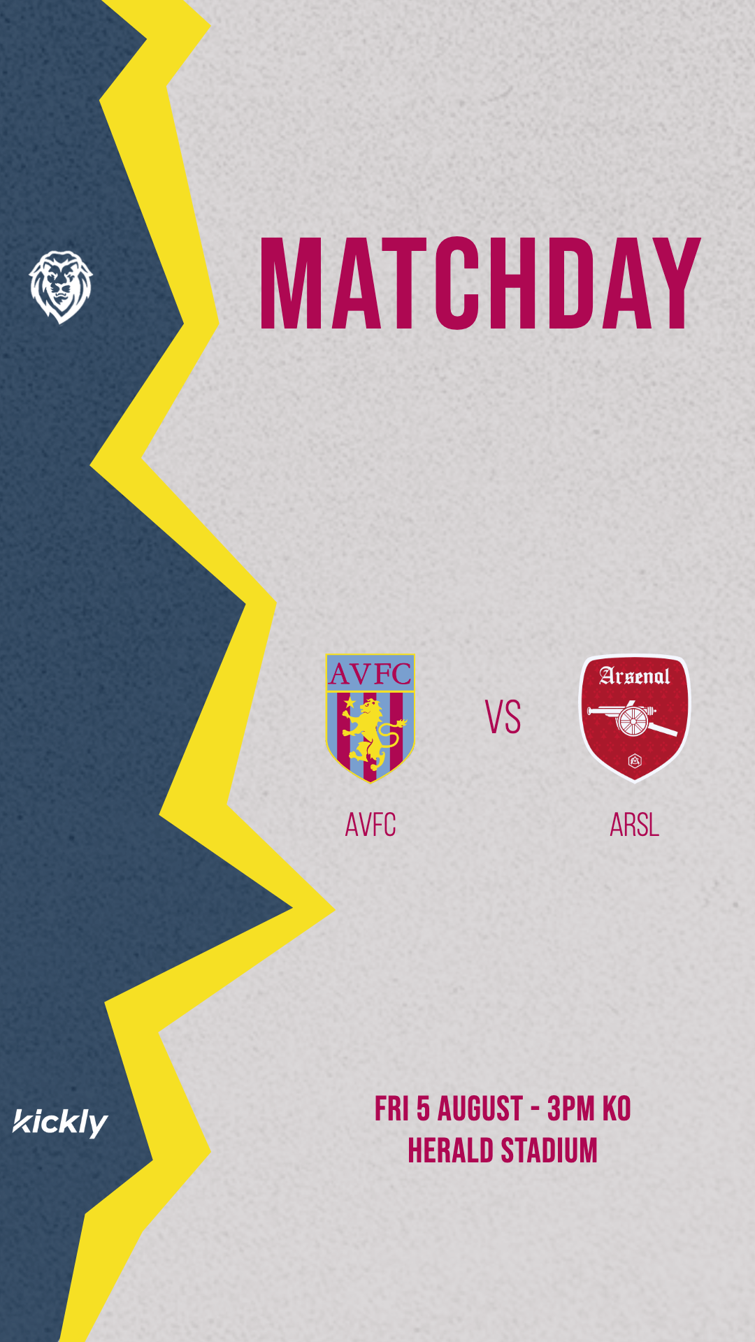 Matchday Kickoff Editable Design Kickly