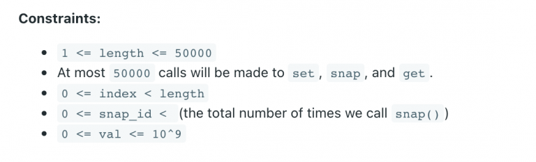 1146. Snapshot Array Kickstart Coding