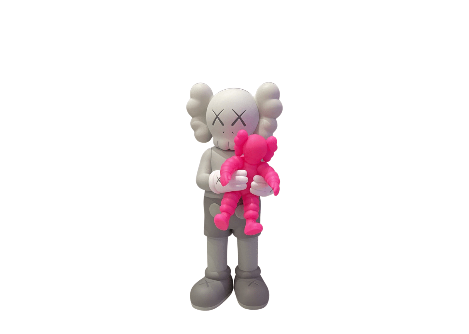 Buy KAWS Family Vinyl Figure Holding Figure Grey/Pink (No Box) Online