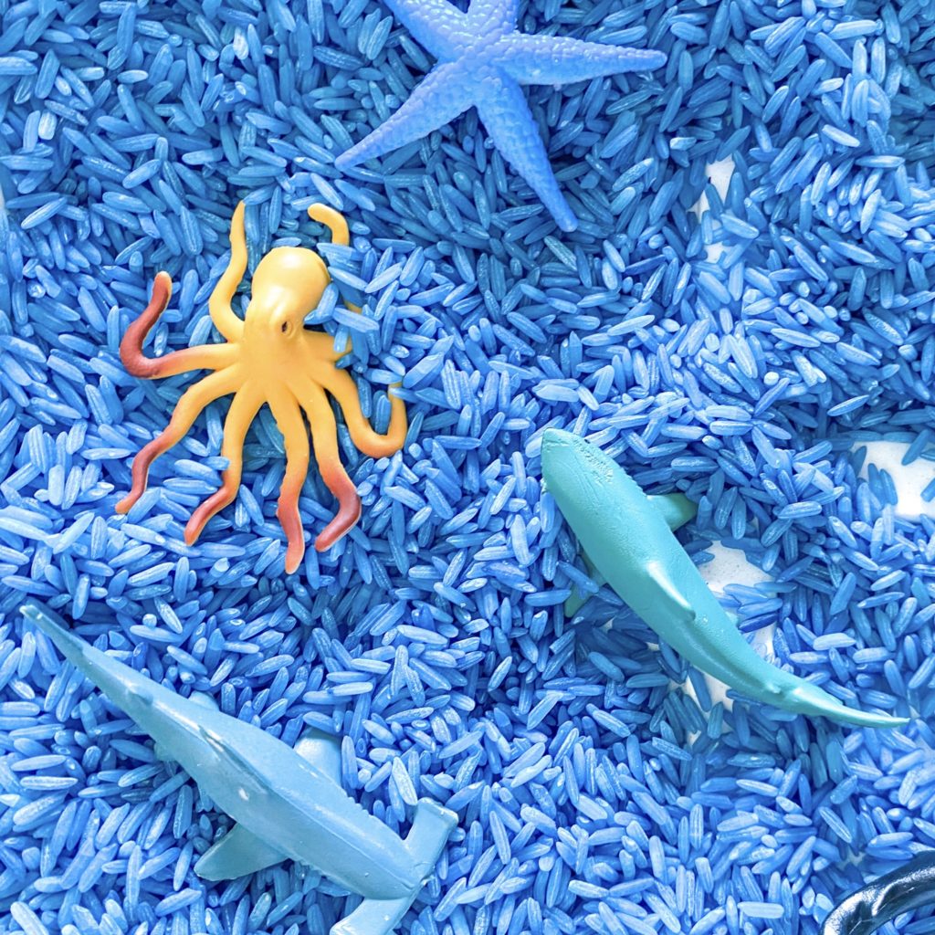 Tutorial to Make The Best Color Rice Sensory Bin Kid Activities with