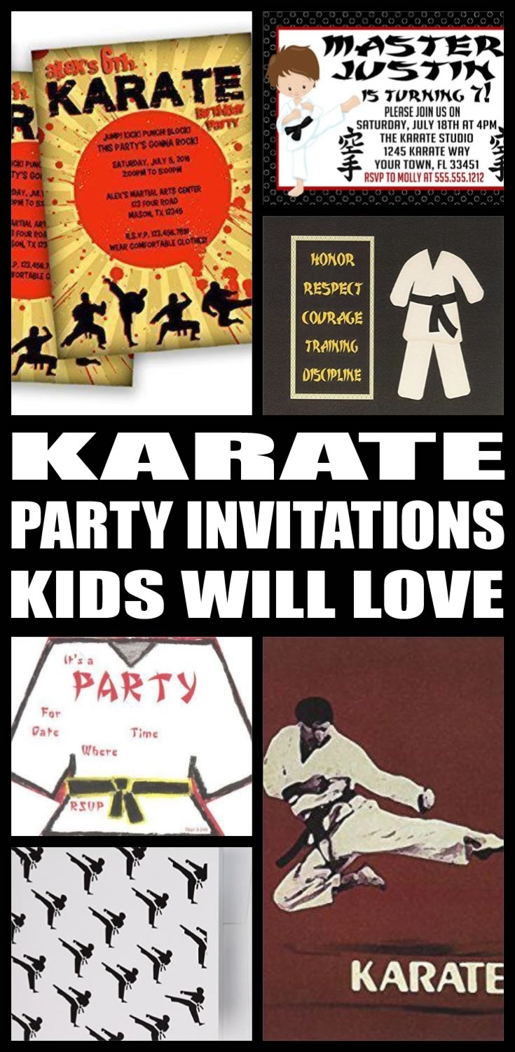 Karate Party Invitations