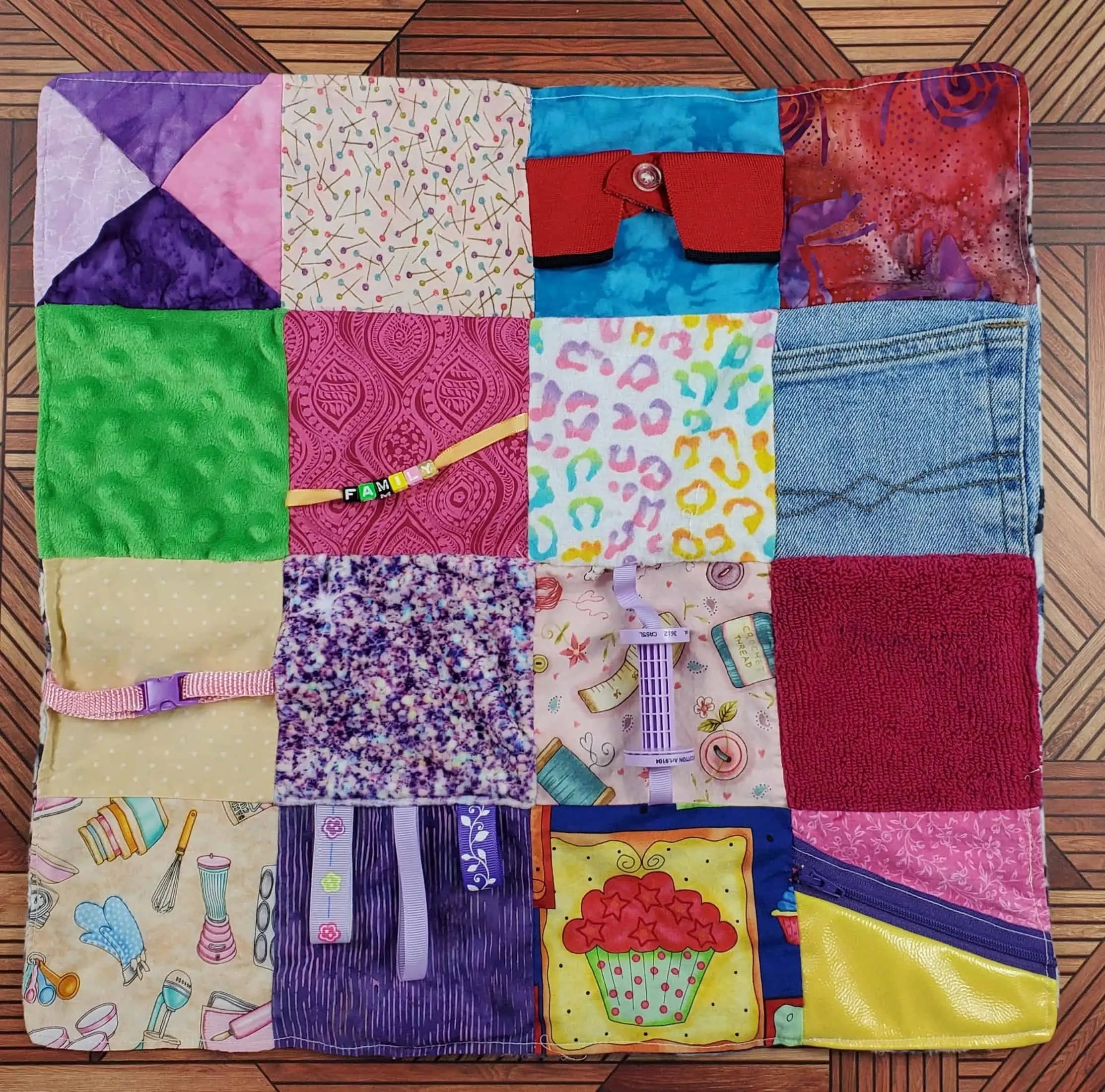 Fidget Blanket for the Elderly Kidderbug Kreations