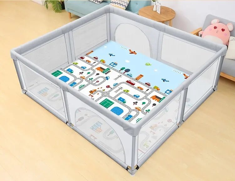 Baby playpen(Grey) Kiddo Nation