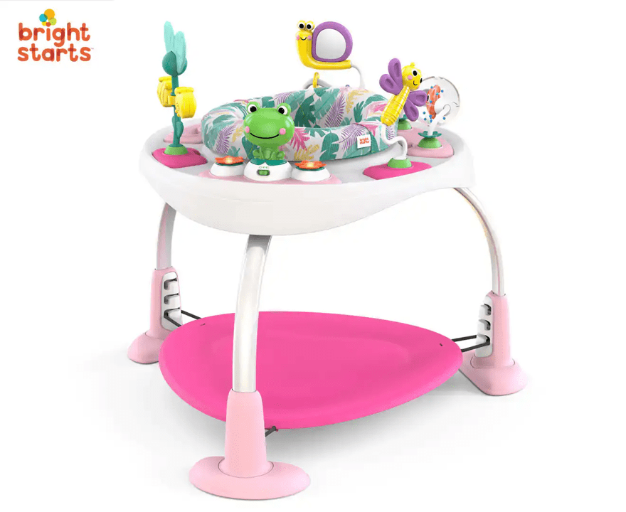Bright Starts Bounce 2in1 Activity Jumperoo & Table Pink KIDDY.ID