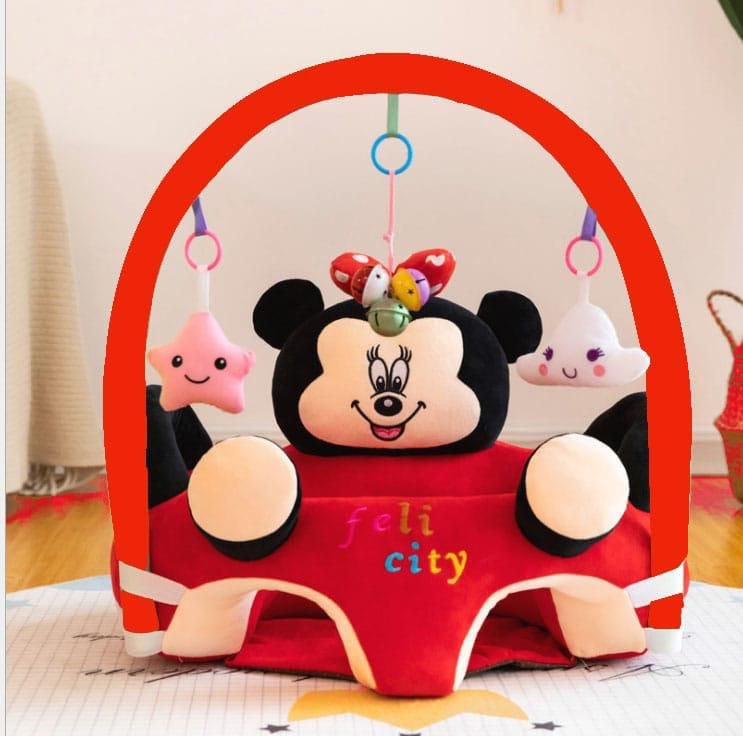 Mickey Mouse Sofa Seat With Toy Bar Red Kiddyco